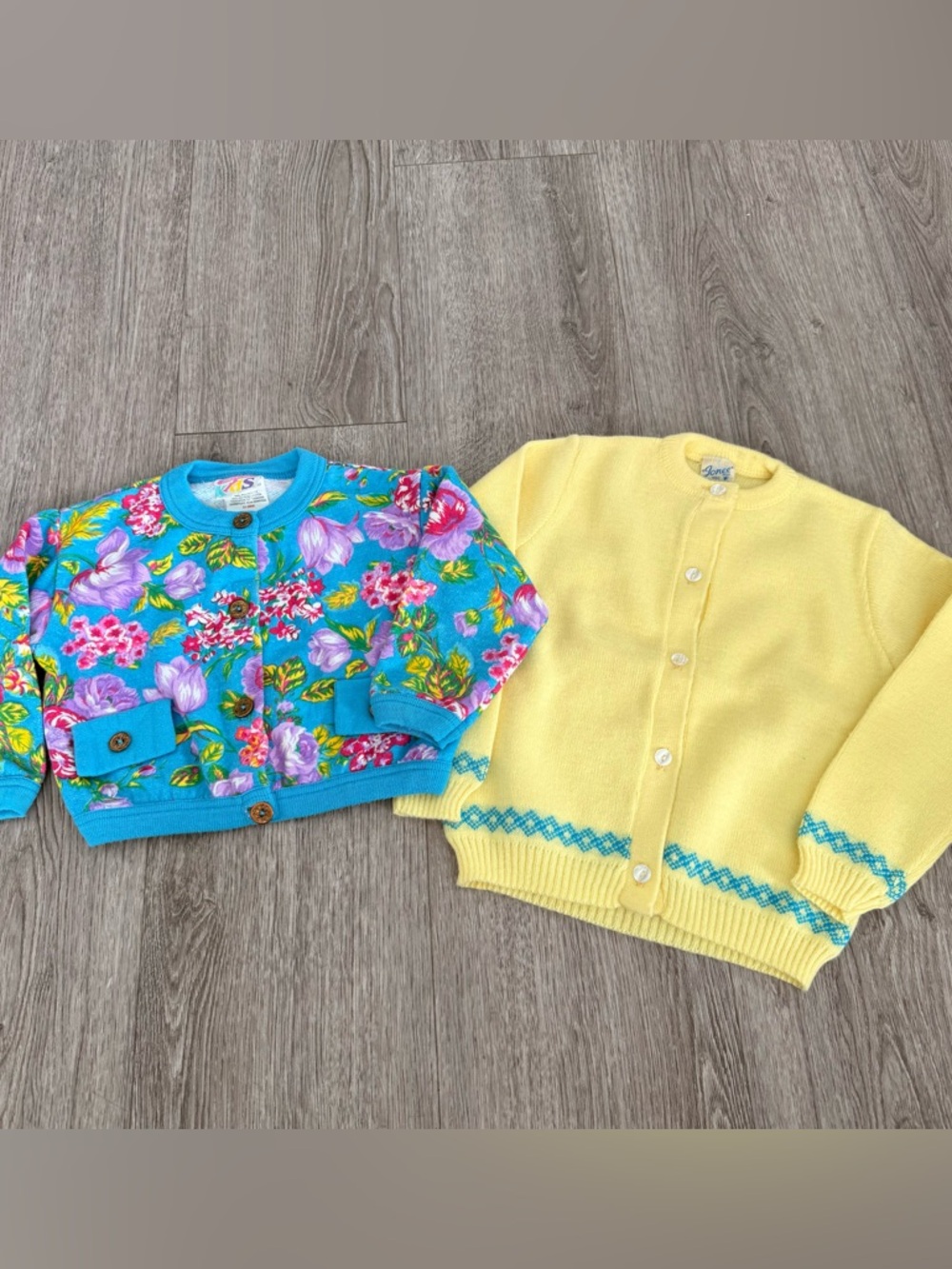 Vintage toddler girl cardigans lot of 2